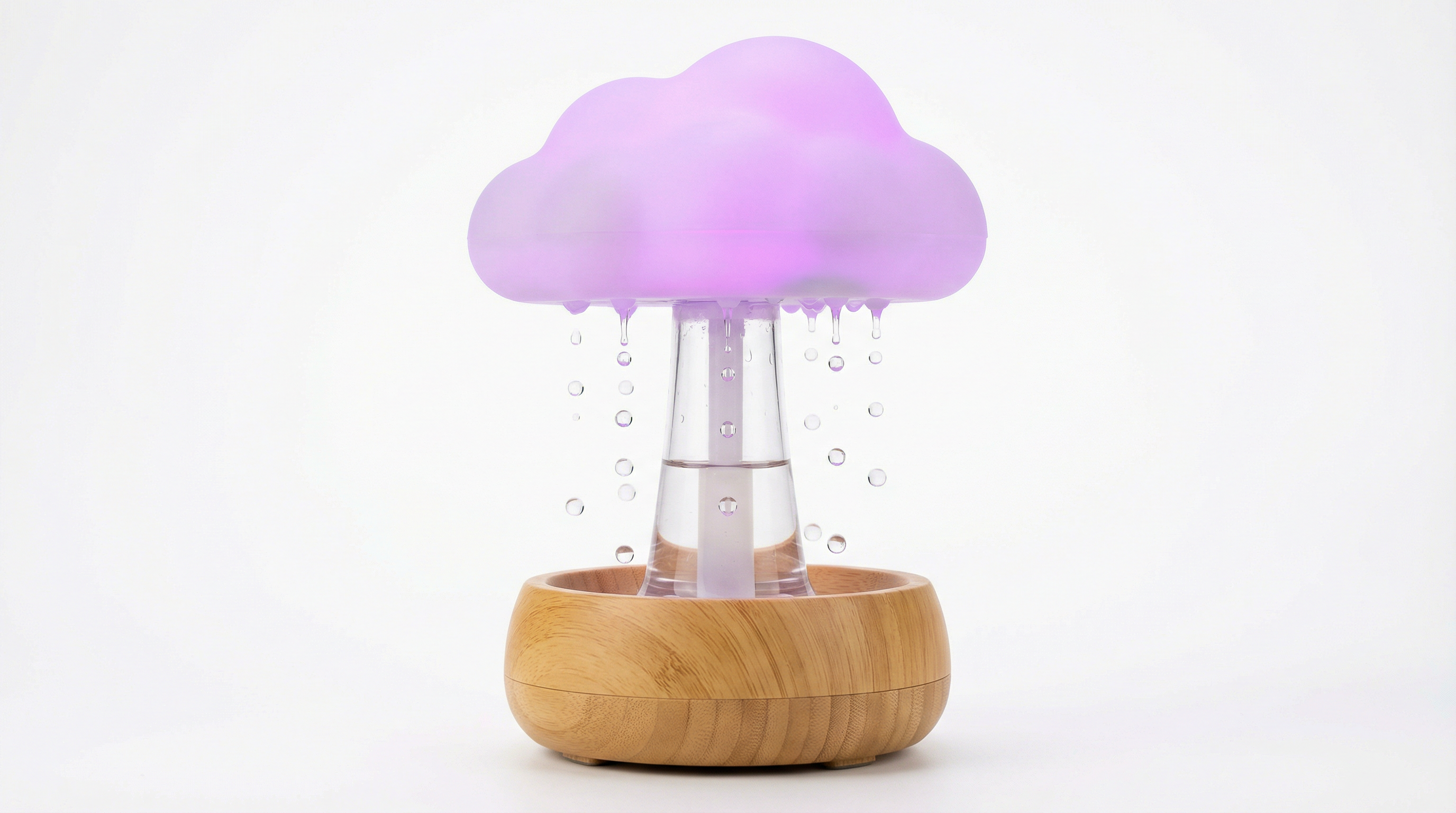 CloudDrop™ Rain Aroma Diffuser | Real Rain Sounds, 7-Color LED Night Light & Aromatherapy
